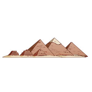 エジプト、ギザの3大ピラミッド。クフ王のピラミッド。世界遺産。