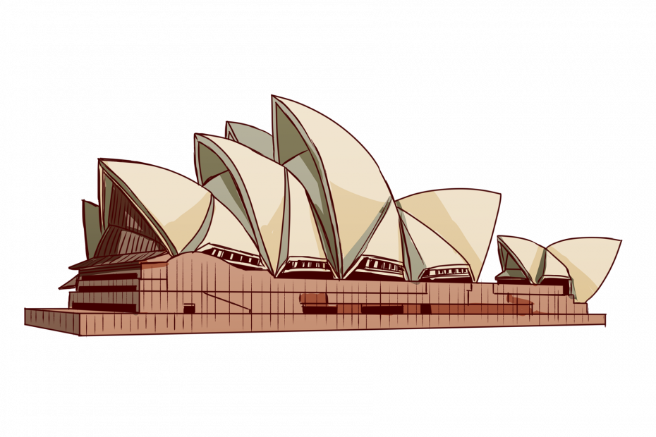 オーストラリア、シドニーにある歌劇場、コンサートホール。世界遺産。