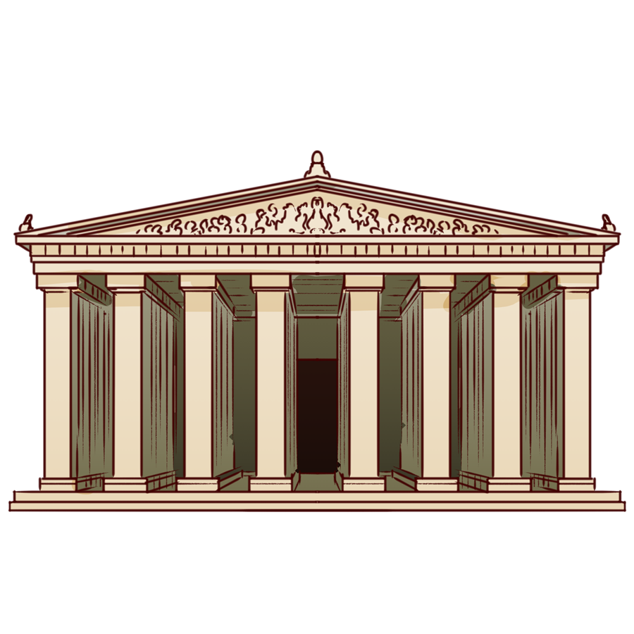 パルテノン神殿のイラスト フリーイラスト素材 ガガフリー